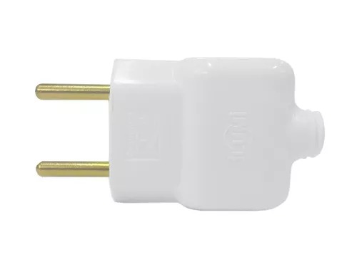 Plugue Pino Prensa Branco 2P 20A 250V Ilumi