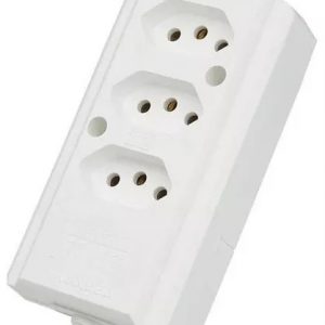 Tomada Barra Tripla 2P+T 20A Branca Interneed