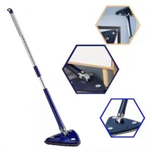 Mop Esfregão Rodo Mágico Limpeza Geral Triângulo 360º - Clean Tech AZUL