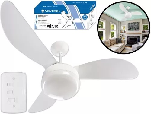 Ventisol Ventilador de Teto, Fênix 370, Branco, 220V - Imagem 3