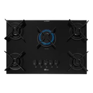 Cooktop a Gás Fischer 5 Bocas Fit Line Trempe Iron 3 Bivolt