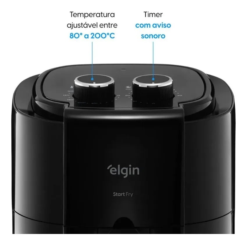 Fritadeira Air Fryer Facilita Fry 3,5litros Preta Elgin - Imagem 4