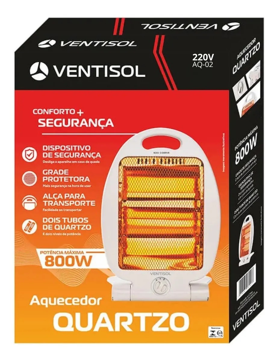 Aquecedor Domestico Ventisol Quartzo AQ-02 814 Branco - Imagem 4