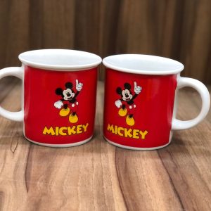 Caneca Retrô Mickey  300 Ml Vermelha